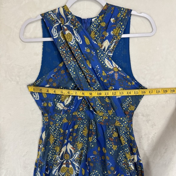 Anna Cate Boho Floral Print Maxi Dress Size XS Halter Feminine Festival Resort - Picture 13 of 16